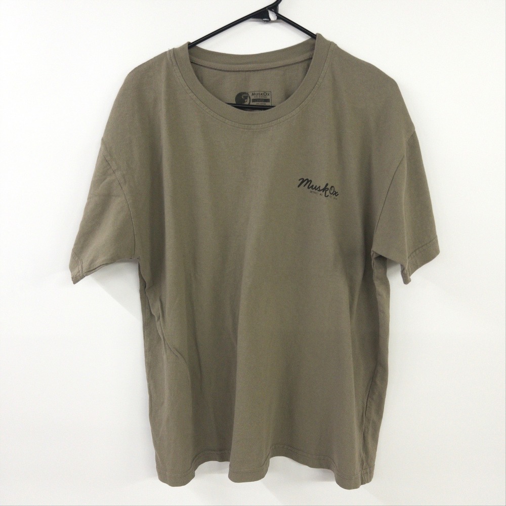 MuskOx Olive Made in USA Graphic Tee Large‎ Heritage Outdoor Workwear Shirt